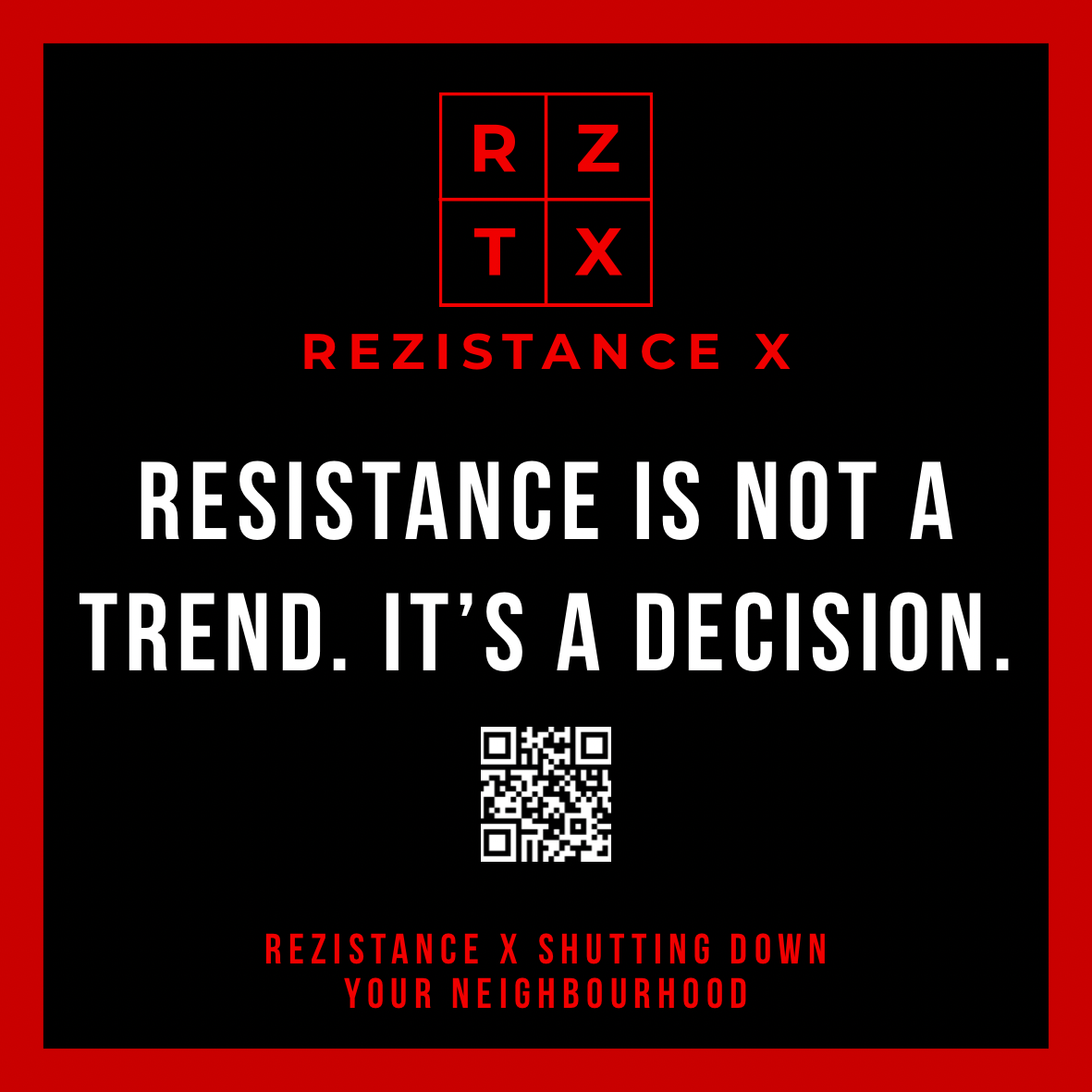 Resistance is not a trend. It's a decision. — Square Rezistance Signal